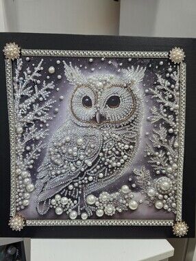 Faux Pearl Owl Artwork